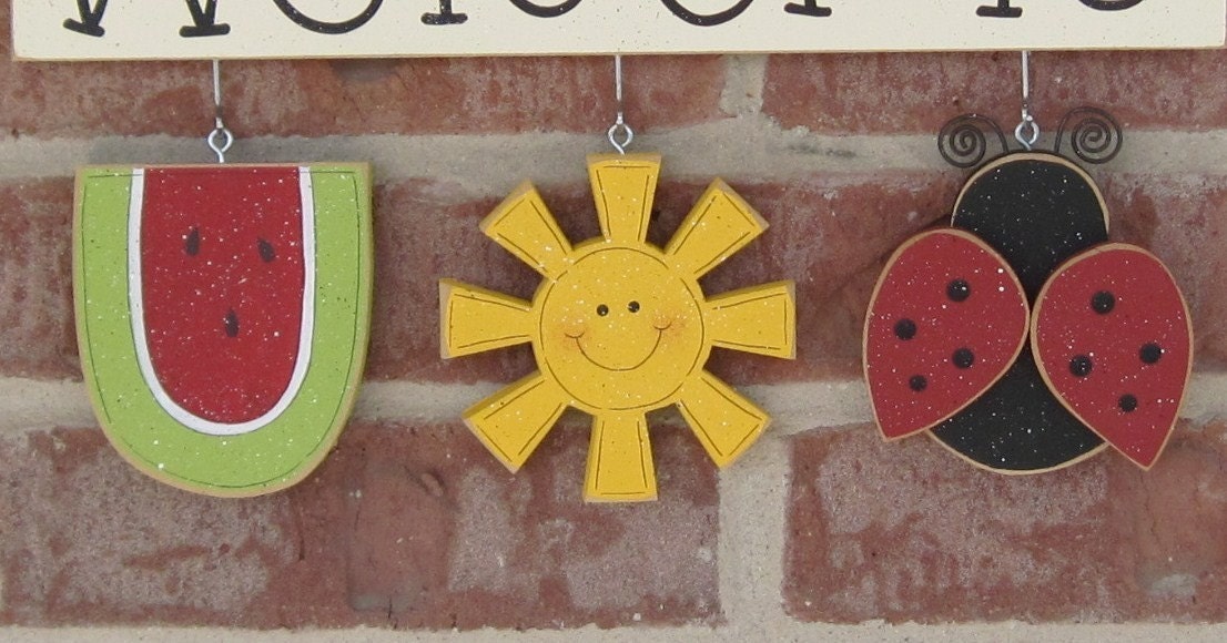 MONTHLY WELCOME JUNE Decorations (no sign included) for wall and home decor