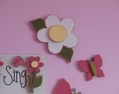 4 inch HOT PINK BUTTERFLY for wall hanging bedroom, home or girl room decor