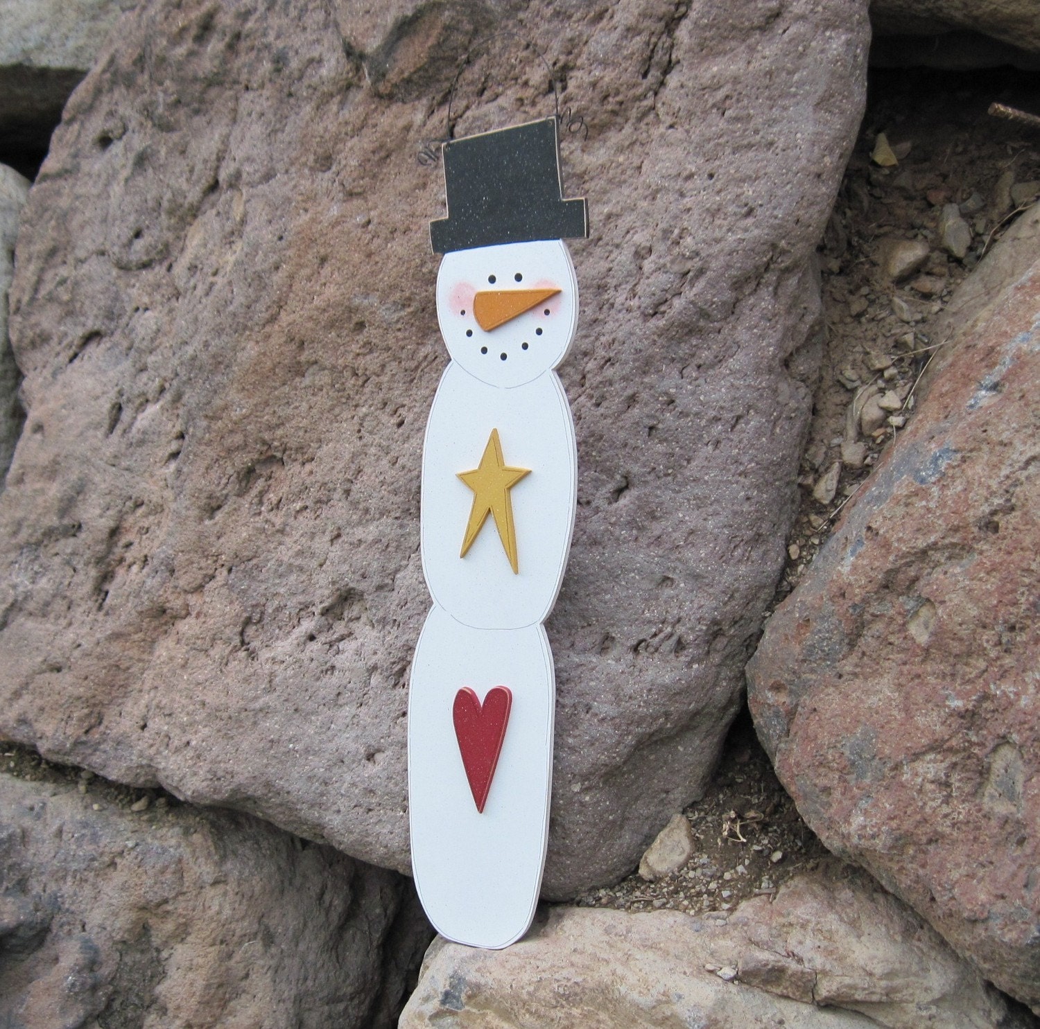 LONG HANGING SNOWMAN for winter, christmas, noel, January, December, door, wall hanging and home decor