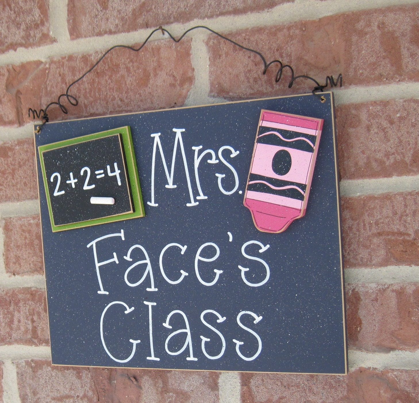 Custom Teacher Personalized Name or Word Sign for children, home, desk, shelf, decor