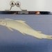 1920's Vintage Kimono Sweet Fish Chained 8 Inch Kisslock Clutch