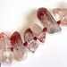 7 inch RARE Red LEPIDOCROCITE POINTS Lepidochrosite Quartz Beads Half strand