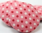 Christmas Pink Polka Dot Fabric Magnet Set Refrigerator Office Organization Home Office