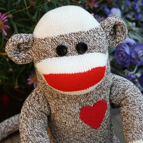 valentine's day sock monkey