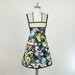 Retro Full Apron in Citron Charcoal Gray and Aqua Bold