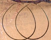 3 Inch Gold Hoop Earrings - X Large Gold Filled Hammered Hoops - Made to Order