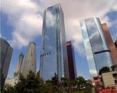 Cityscape Art Print of tall buildings  8x10  CI-3