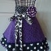4RetroSisters Original "Annabelle Womens Half Pretty Purple Apron - Retro Modern