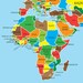 World Map ART PRINT (Yellow Green, Peppery, Java, Overjoy etc.) (various sizes available - 11x14 - 20x30 inches)
