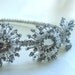 Winter Wedding Bridal Tiara - Wedding Tiara - Chic Beaded Flowers Tiara, Bridal Hair. Wreath Tiara