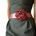 Bridal Sash for Bride or Bridesmaid, Cabbage Rose Wedding Belt. Dusty Pink Flower Sash