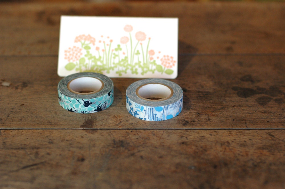 Bird and Little Garden Classiky Ten to Sen washi masking tape set C