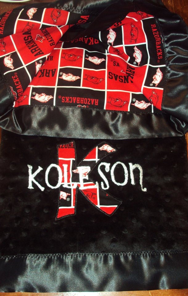 Razorback Minky Blanket with Satin Binding