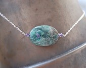 jasper and amethyst necklace