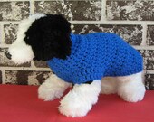 Dog sweater in blue, size M and L