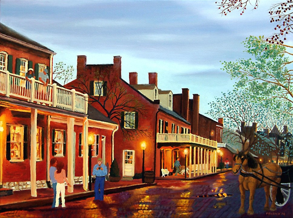 Cityscape Painting - Saint Charles II  - 30 X 40 Oil