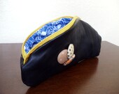 Black Leather Makeup Bag
