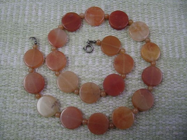vintage butterscotch stone bead necklace