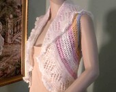 LACY BOLERO/VEST - Chic & Feminine, World Famous Orenburg Lace Wool, Top Quality Italian Baby Merino Wool