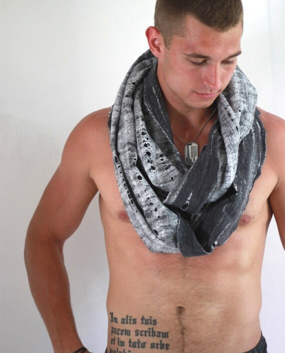 Felted infinity scarf loop men women gift for him unisex for her - Handmade to order
