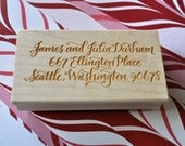 Custom Calligraphy Return Address Stamp - Durham Lettering Style
