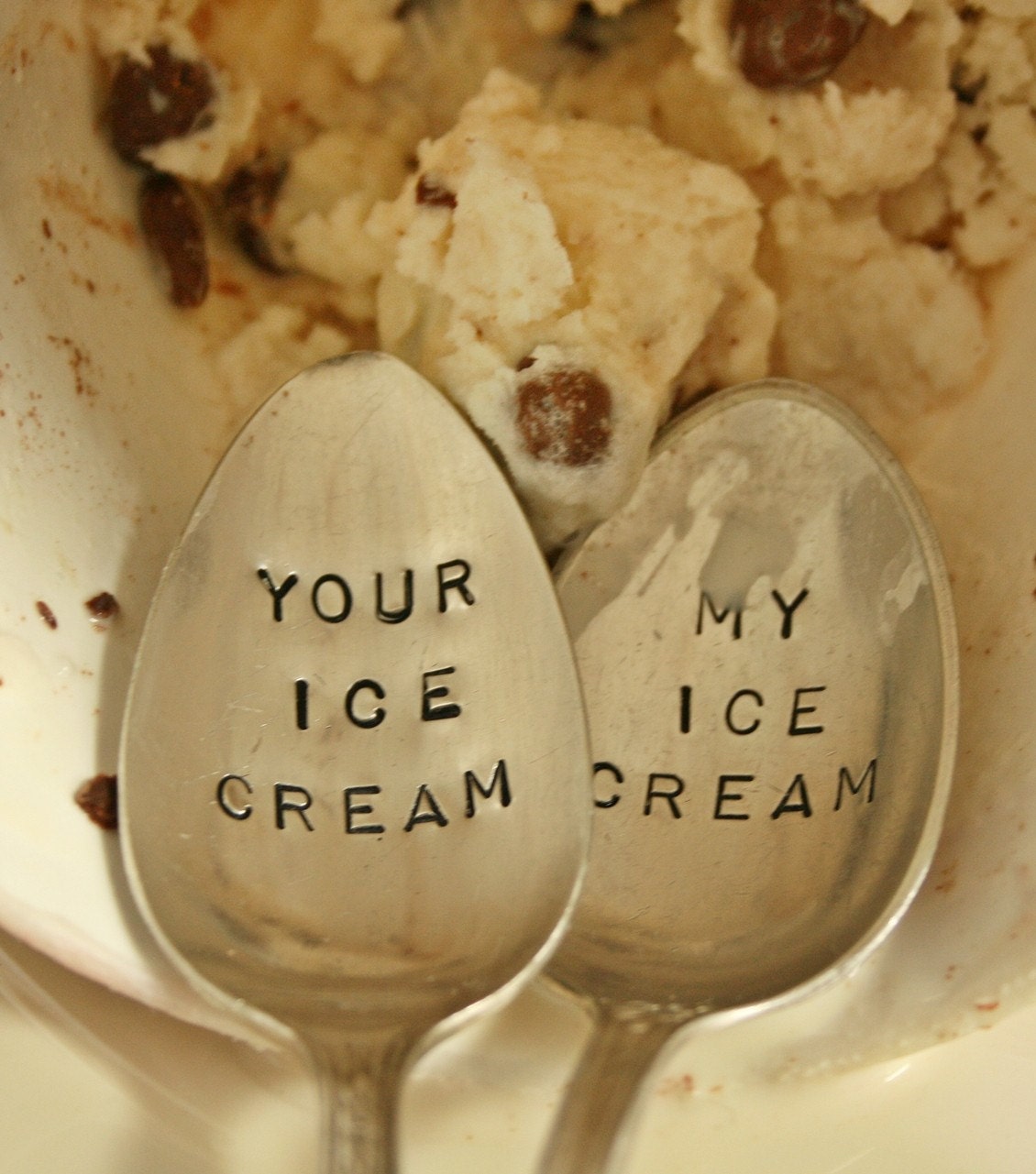 Vintage My Ice Cream Your Ice Cream silver plated Spoon set recycled flatware beachhouseliving on etsy