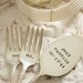 Vintage Silverware Mr. and Mrs. wedding cake forks and Just Married cake topper set silver plate flatware beachhouseliving on etsy