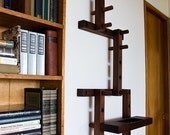 Thru - Block wooden coat rack- 8 piece vertical  pattern with Key Shelf
