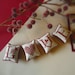 Mini Redwork Linen Love Ornaments