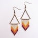 Southwest Sunset Hand Beaded Chevron Earrings