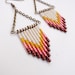 Southwest Sunset Hand Beaded Chevron Earrings