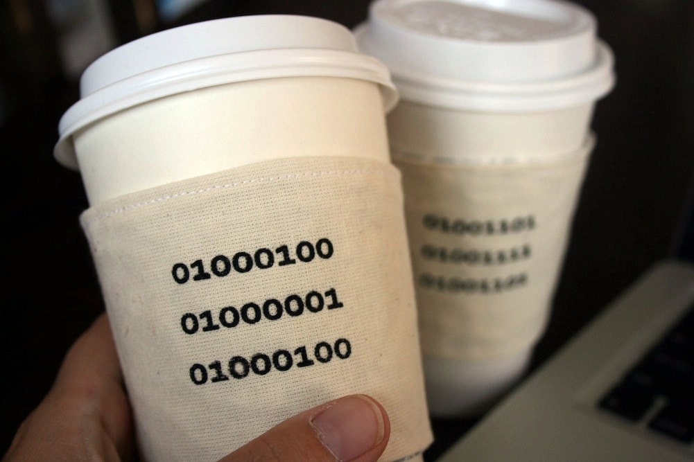 Binary Dad cup cozy