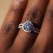 CUSTOM Made For YOU - 1.60 carat Round - Halo - Pave - Antique Style - Diamond Engagement Ring 14K white gold - Weddings- Luxury- Brides