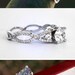 Diamond Engagement Ring - 1.15 carat Round - Pave - Antique Style - 14K white gold - Weddings- Luxury- Brides