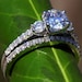 Diamond Engagement Ring - Round 14k white gold - three stone - 1.35 carat - weddings - brides - engagement - luxury - custom made