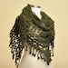 SUPER SALE Handmade Green Solomon's Knot Shawl and Scarf