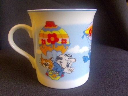 Smurfs Hot Air Balloon Mug Gargamel Papa and Brainy