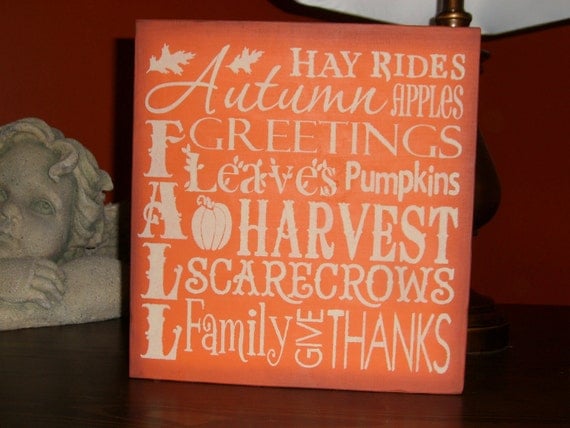 FALL  SAmPleR HaNdPaiNtEd WooD SiGn,  ThAnKsGiViNg, HoLiDaY HoMe DeCoR, PriMiTivE