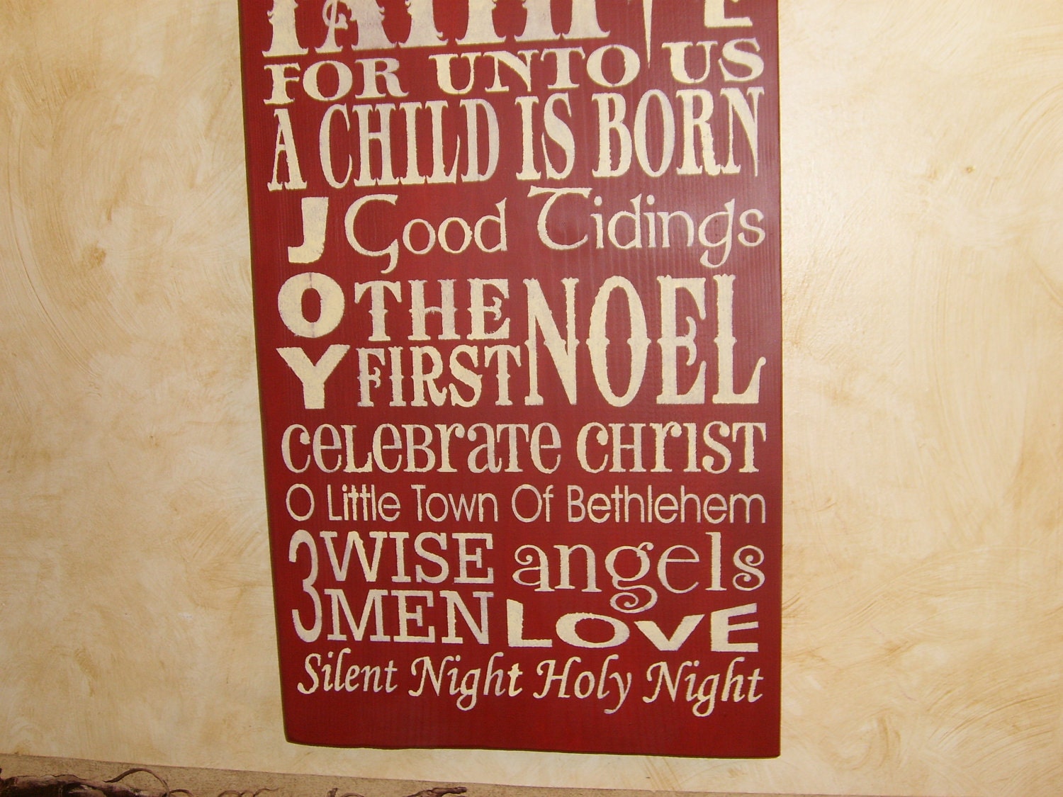 CHRISTMAS PriMiTIvE WooD SiGn, CHriStMas  Is  ALL  THesE  ThINgs, HaNd PaiNtEd, HoMe DeCoR, Ornament, Typography, Subway Art