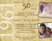 Customized Anniversary Party Invitation - 5x7 - Digital File for e-mail or print