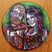 Custom Zombie Record Art Clock- Couple