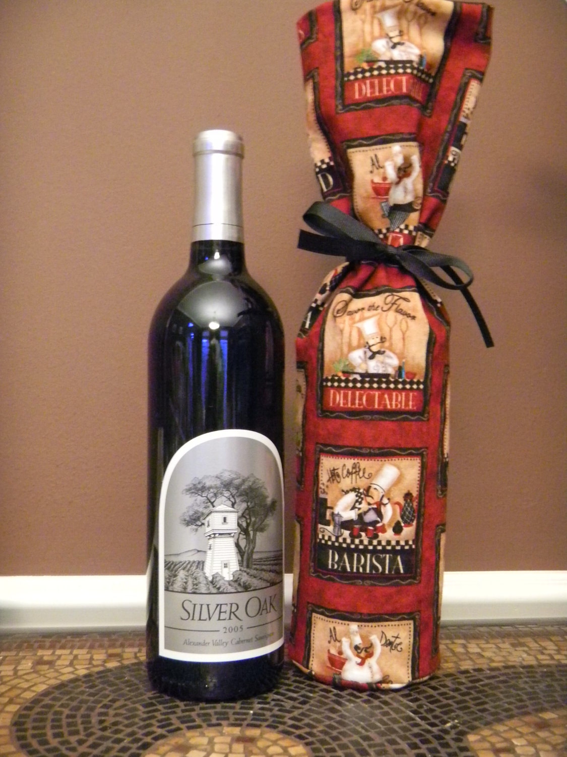 Wine Bag in Italian Chefs perfect for housewarming