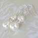 Drop Pearl Bridal Earrings, Simple Wedding Earrings, Pearl Earrings, Wedding Jewelry
