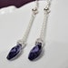 Purple Earrings, Bridesmaid Earrings, Bridesmaid Jewelry. Tanzanite Crystal Earrings. Long Earrings. Teardrop Earrings, Bridesmaid Jewellery