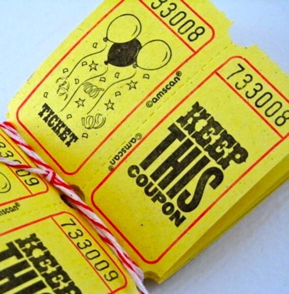 Items similar to yellow balloon raffle tickets on Etsy