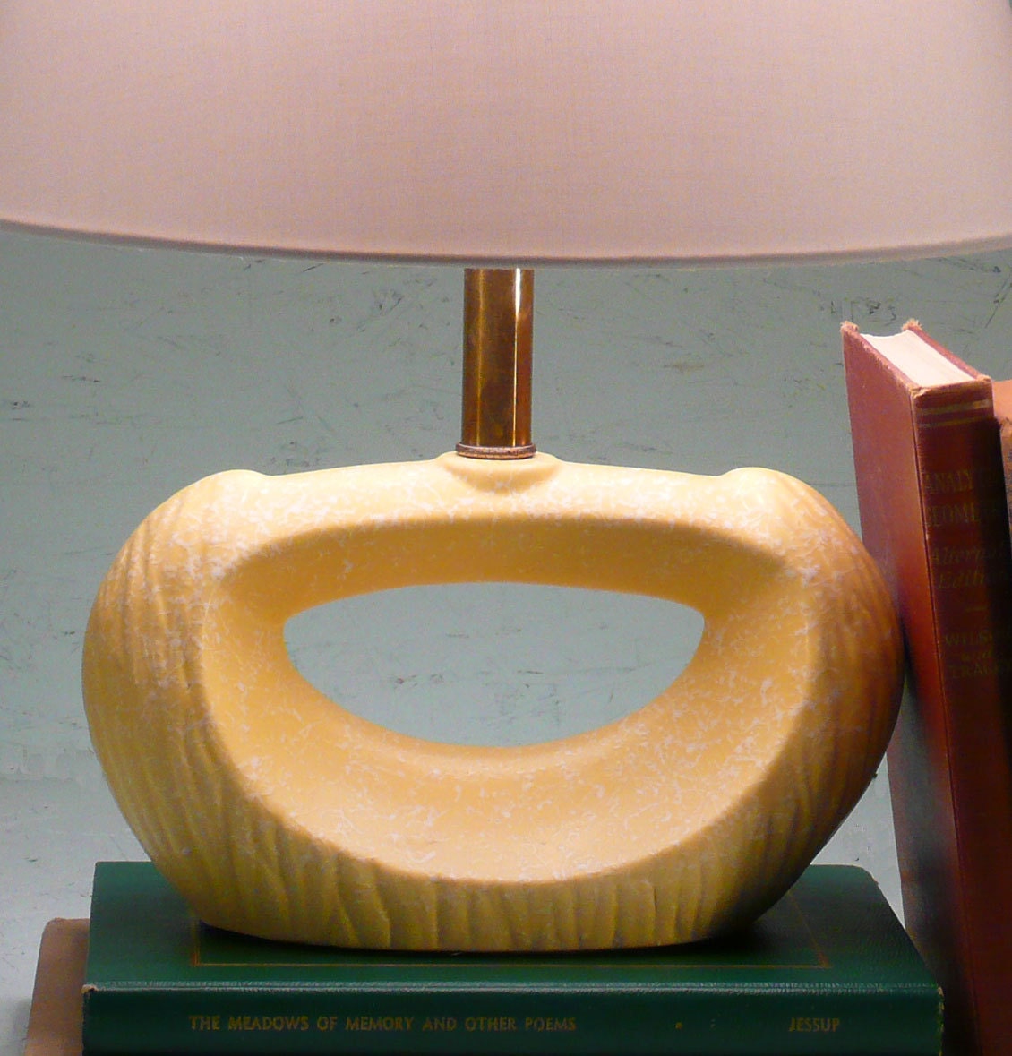 SALE -Mid Century Mod Petite Yellow Lamp