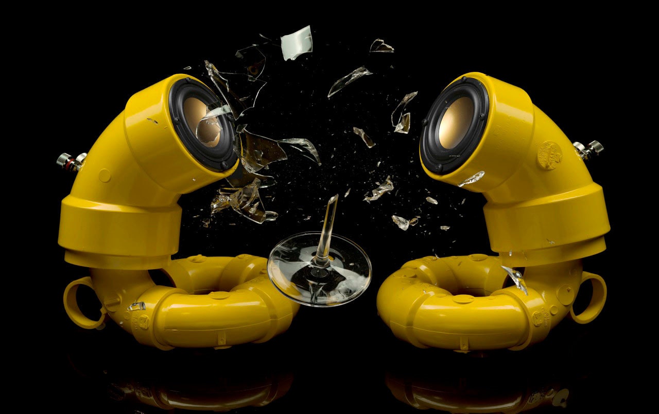 ikyaudio Yellow Sea Horses audio speakers - Design Copyright Pending