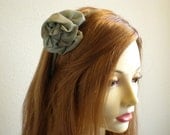 Sage Green Organza Flower Bloom Headband