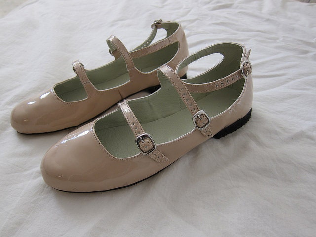 Chloe leather triple strap flats (Handmade to order, take 15 days to be made plus shipping ETA)