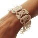 Controller bracelet - white with silver rings